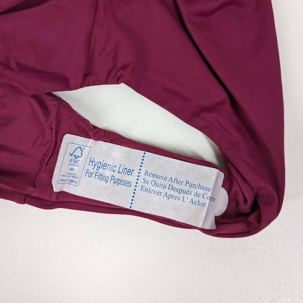 Andie Swim Santorini Plum One Piece Swimsuit XS Cut Out Bathing Suit NWT pink - Picture 6 of 6